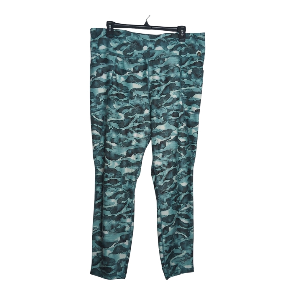 Jones New York NWT 2X Water Colored Crop Compression Leggings Athletic Workout